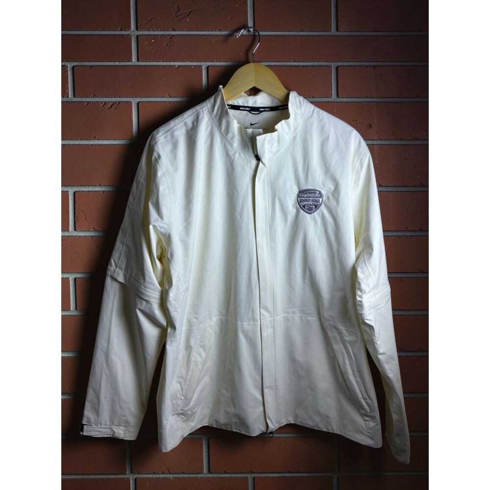Nike Golf HyperShield Capital One Orange Bowl Jacket Men's Large White